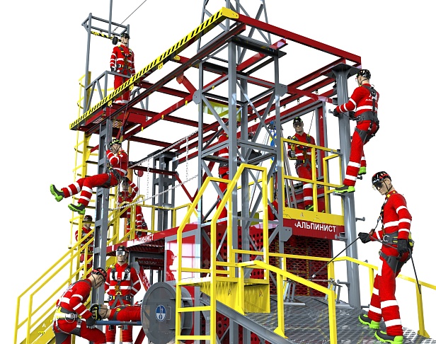 г. Тюмень. В Тюмени появился тренировочный комплекс "АЛЬПИНИСТ 6-04 "для железнодорожников.